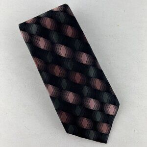 Croft & Barrow Geometric Cube Design Necktie Tie Silk